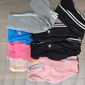 Adidas girls pants and leggings 7 bundle